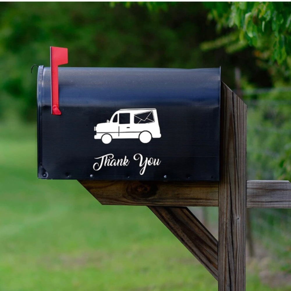 Mailbox Decal Thank You,Sticker Decal